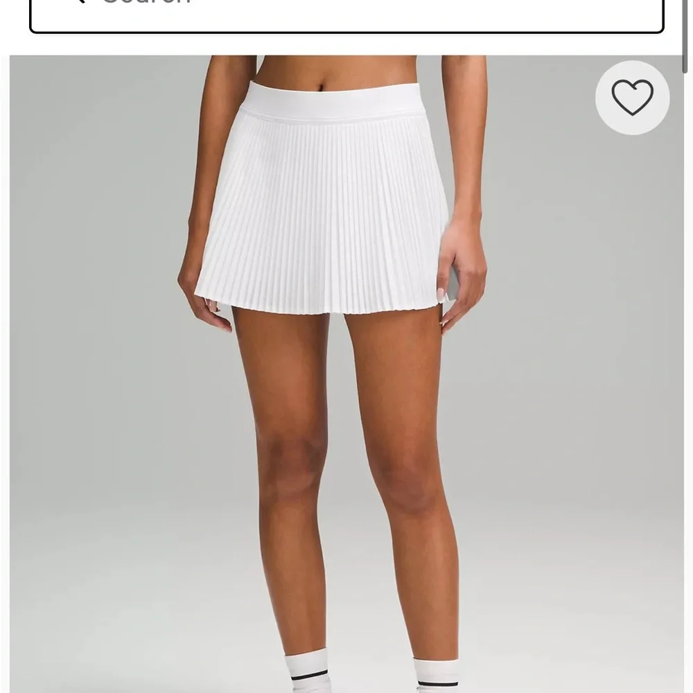 lululemon athletica White Pleated Tennis Skort